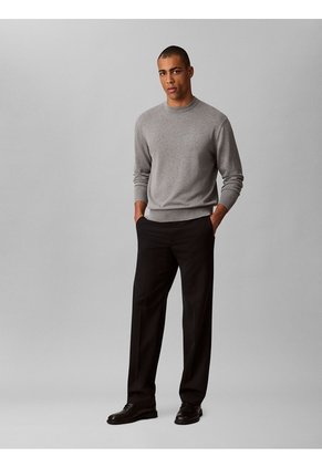 Saco Gris Tejido Con Cuello Redondo Calvin Klein
