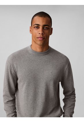 Saco Gris Tejido Con Cuello Redondo Calvin Klein