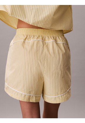 Pantaloneta Amarilla Track De Pijama Con Gráfico De Logo Calvin Klein