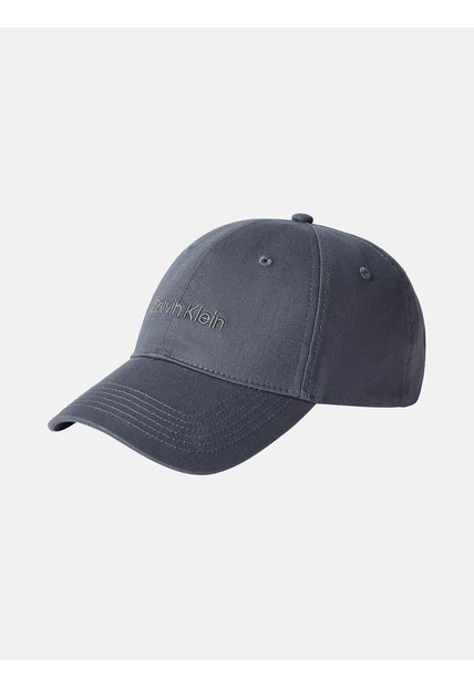 Gorra Gris Con Logotipo Bordado Calvin Klein