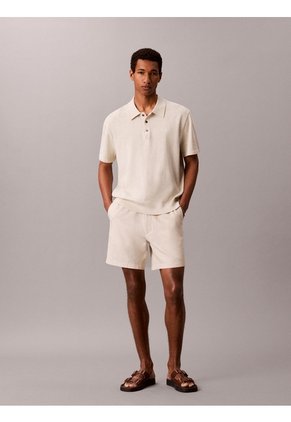 Polo Blanco De Algodón Pima Calvin Klein