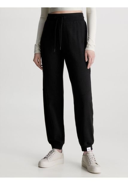 Pantalón De Chándal De Algodón Orgánico Mujer Negro Calvin Klein