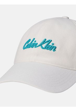 Gorra Blanca De Sarga Con Logo Calvin Klein