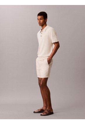 Polo Blanco De Algodón Pima Calvin Klein