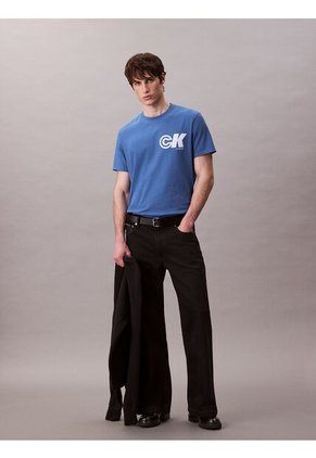 Camiseta Azul Oscuro Sport Con Logotipo Gráfico Calvin Klein