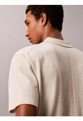 Polo Blanco De Algodón Pima Calvin Klein