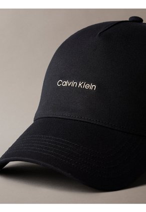 Gorra Negra Standard De Sarga De Algodón Calvin Klein