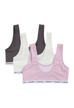 Paquete Multicolor De 3 Bralettes - Modern Cotton Para Niñas Calvin Klein