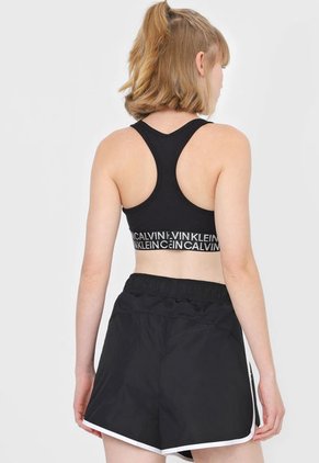 Crop Top Negro-Blanco Calvin Klein
