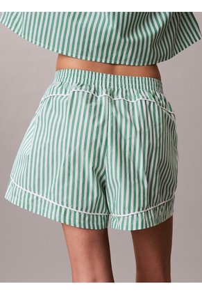 Pantaloneta Verde Track De Pijama Con Gráfico De Logo Calvin Klein