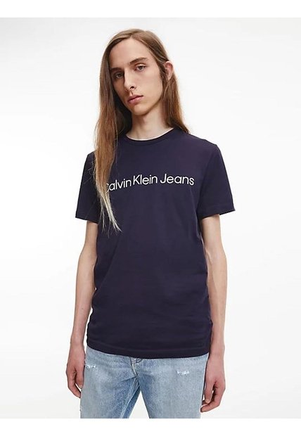 Camiseta Con El Logo Hombre Azul Oscuro Calvin Klein