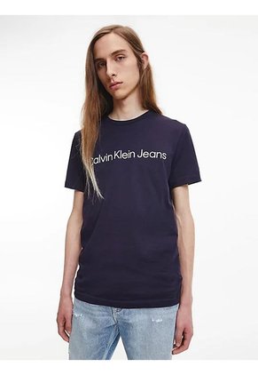 Camiseta Con El Logo Hombre Azul Oscuro Calvin Klein