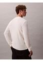 Camiseta Blanca De Manga Larga Con Textura Ligera Calvin Klein de Calvin Klein