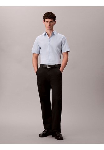 Camisa Azul Slim De Algodón Elástico Calvin Klein Calvin Klein