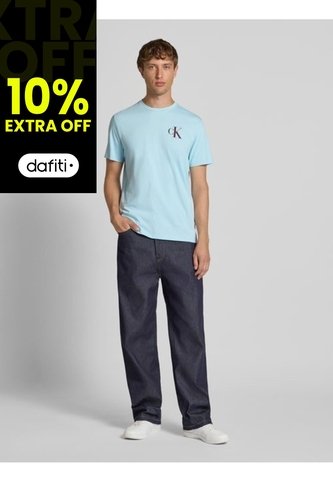 Camiseta Azul Cielo Con Monograma 30s Calvin Klein Calvin Klein