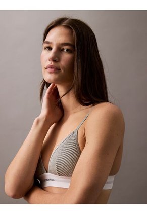 Bralette Multicolor Triangular De Canalé - Cotton Modal Stretch Calvin Klein