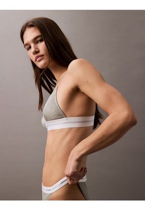 Bralette Multicolor Triangular De Canalé - Cotton Modal Stretch Calvin Klein