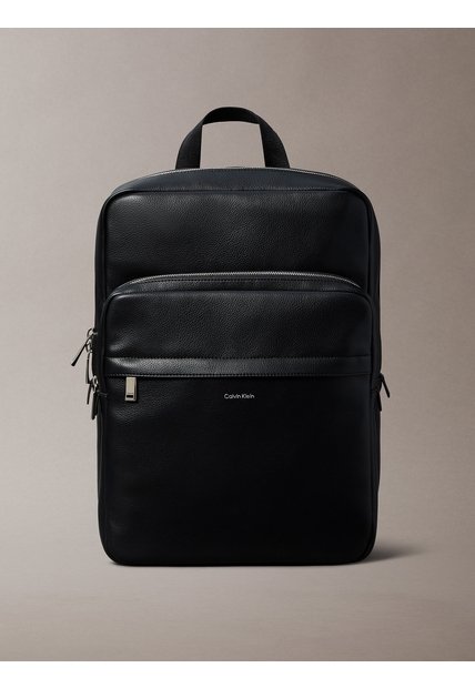 Morral Negro Cuadrado Slim Micro Pebble Calvin Klein