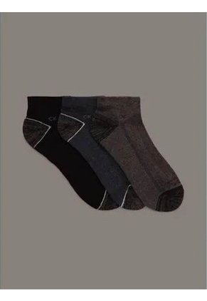 Pack Negro De 3 Medias Con Monograma Calvin Klein