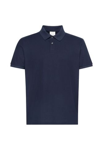 Polo Azul De Manga Corta En Tejido Piqué Calvin Klein Calvin Klein