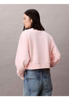 Saco Rosa Cropped Con Logo En Insignia Calvin Klein