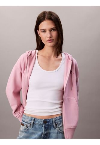 Buzo Rosado Con Capota Y Cierre De Cremallera Calvin Klein Calvin Klein