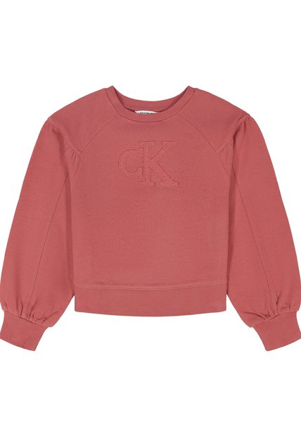 Saco Rosa Para Niña De Felpa Francesa Calvin Klein
