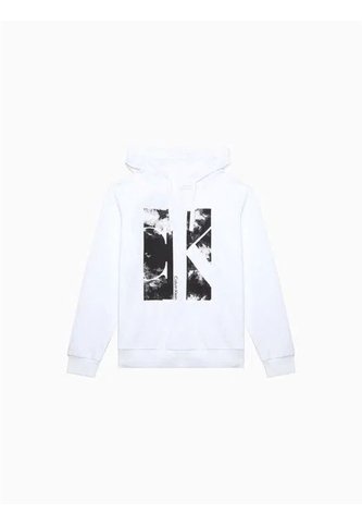 Buzo Blanco Con Capota Y Estampado De Monograma Calvin Klein Calvin Klein