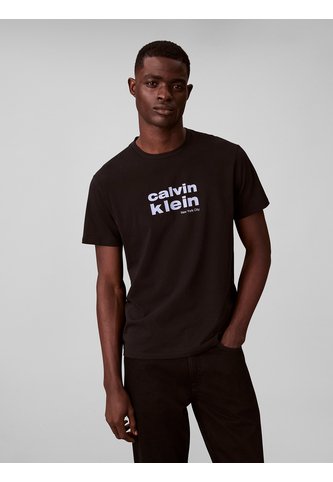 Camiseta Negra Con Gráfico De Logo Calvin Klein Calvin Klein