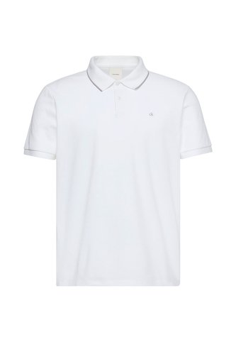 Polo Blanco De Manga Corta En Tejido Piqué Calvin Klein Calvin Klein