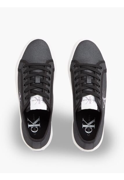 Tenis Negro Con Plataforma Y Acabado De Perla Calvin Klein