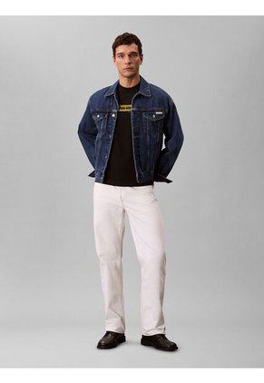 Camiseta Negra Con Box Logo Calvin Klein