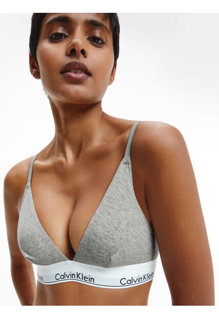 Brassier Gris Algodón Triangle Gris Calvin Klein