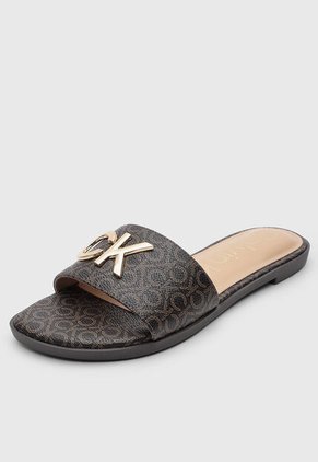 Sandalias Planas Calvin Klein Kacian Marrón