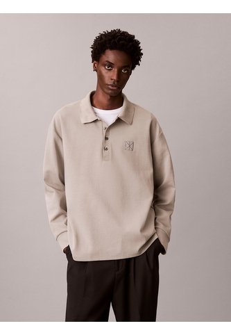 Polo Verde Manga Larga De Canalé Doble Cara Calvin Klein Calvin Klein