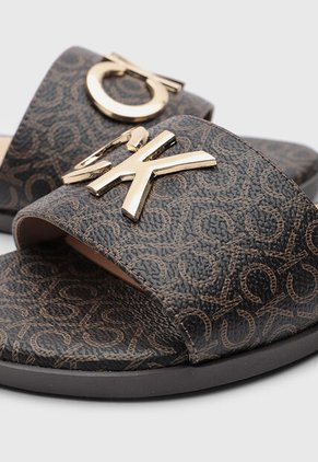Sandalias Planas Calvin Klein Kacian Marrón