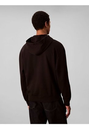 Buzo Negro Con Capucha De Corte Regular Calvin Klein