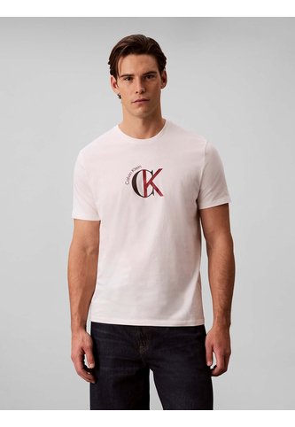 Camiseta Blanca Con Gráfico De Logo Calvin Klein Calvin Klein