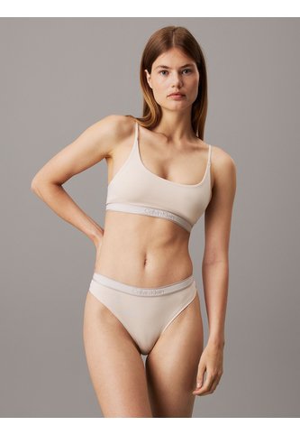 Pantie Tipo Tanga Beige De Algodón Calvin Klein Calvin Klein