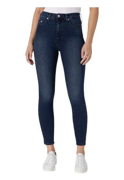 Jeans Azul Oscuro Con Tiro Alto Para Mujer Calvin Klein