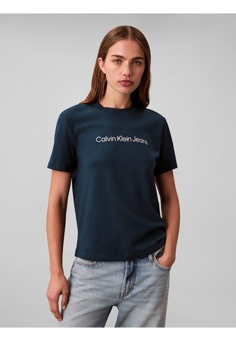 Camiseta Azul Clásica Con Logo Estampado Calvin Klein Calvin Klein