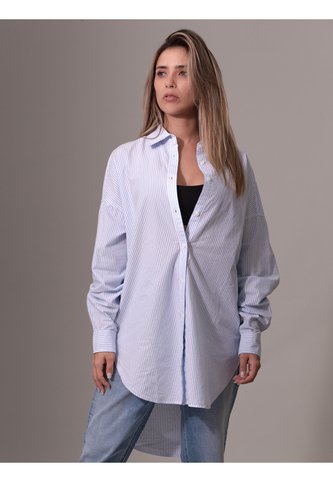 Camisa Azul Oversized Manga Larga Calvin Klein Calvin Klein