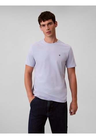 Camiseta Gris Con Micro Monograma Bordado Calvin Klein Calvin Klein
