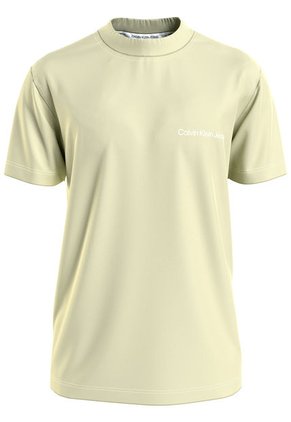 Camiseta Verde De Algodón Con Logo En El Pecho Calvin Klein