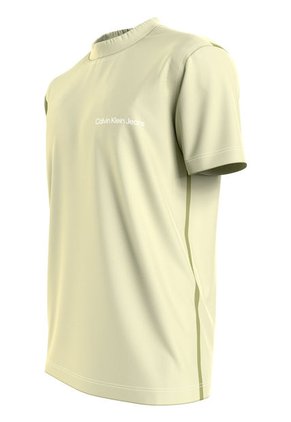 Camiseta Verde De Algodón Con Logo En El Pecho Calvin Klein