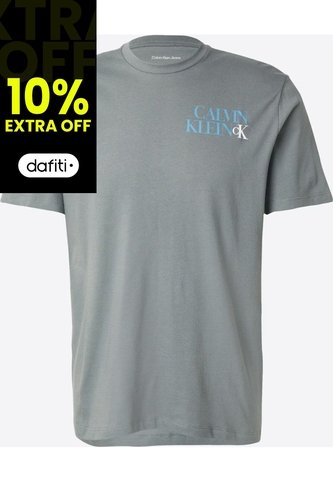 Camiseta Verde Con Diseño Apilado Calvin Klein Calvin Klein