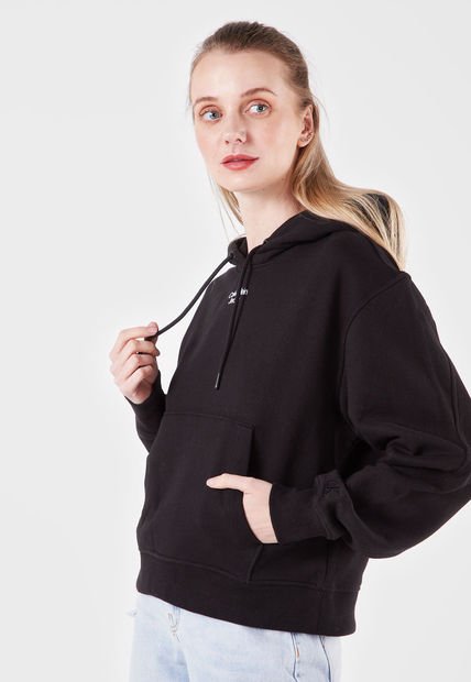 Hoodie Negro-Blanco Calvin Klein