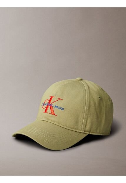 Gorra Verde Con Monograma Bordado Calvin Klein