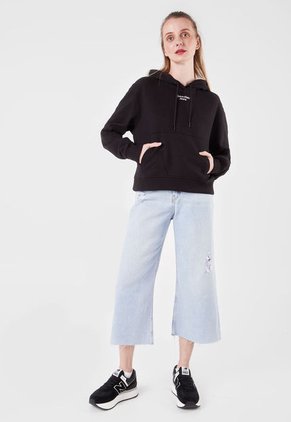 Hoodie Negro-Blanco Calvin Klein