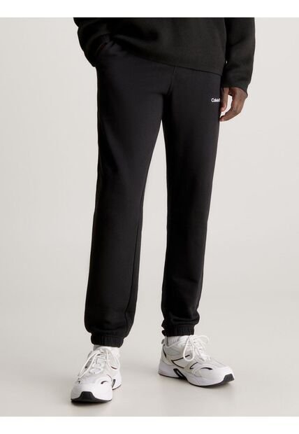 Pantalón Negro De Chándal De Felpa De Algodón Calvin Klein
